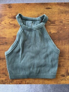 Aerie Ribbed Halter Crop Top